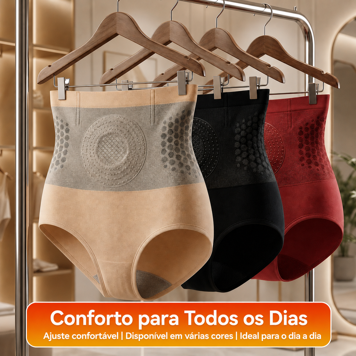 Pureluxo® Shorts Modeladores Termogénicos 5-em-1 🌿 Moringa & Berberina • 🧬 Tecnologia de Micropartículas • 🔥 Ativação Térmica • ✨ Modelação da Cintura e Abdómen • ⏳ 30 Min/Dia 🎁